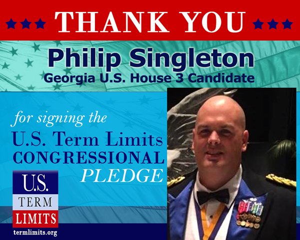 Us Term Limits Praises Philip Singleton For Signing Term Limits Pledge Us Term Limits 7042