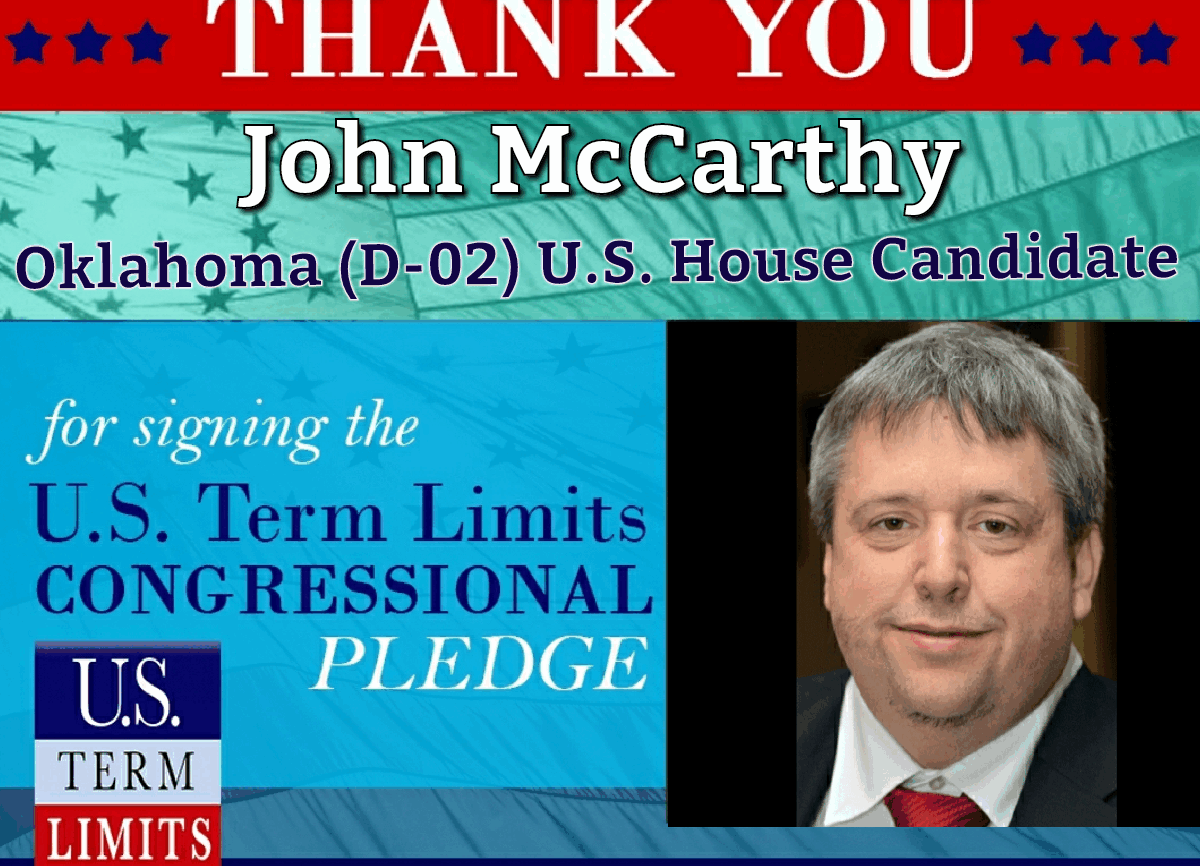 John McCarthy OK 2 Signs Term Limits Pledge
