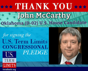 John McCarthy OK 2 Signs Term Limits Pledge