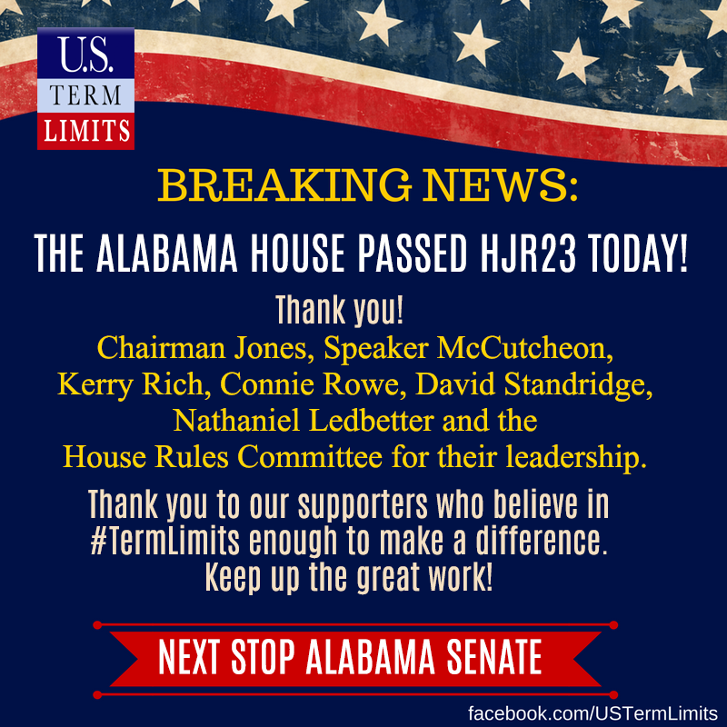 Alabama House Passes HJR23 for Term Limits Convention