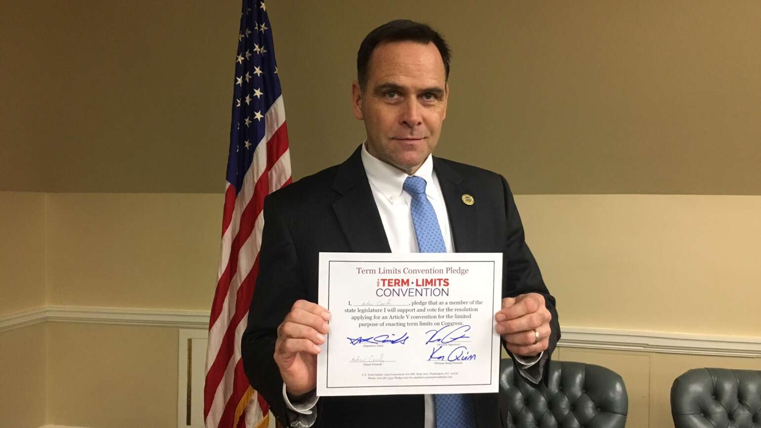 A5 MD H 35B Cecil And Harford Counties Delegate Cassilly Andrew signs term limits convention pledge