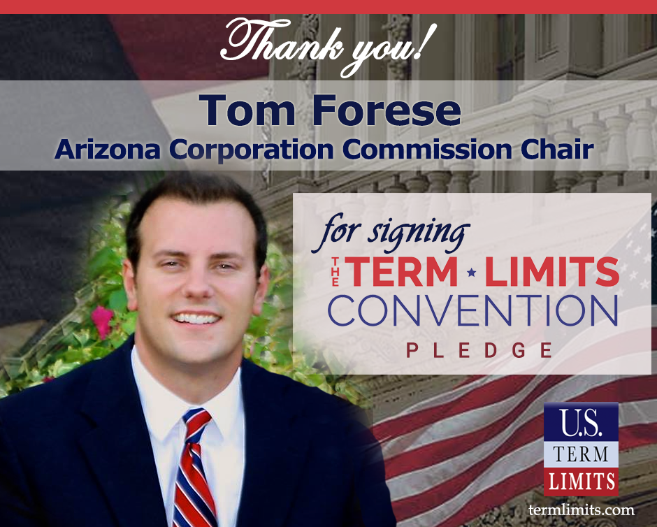 AZTomForese signs term limits convention pledge
