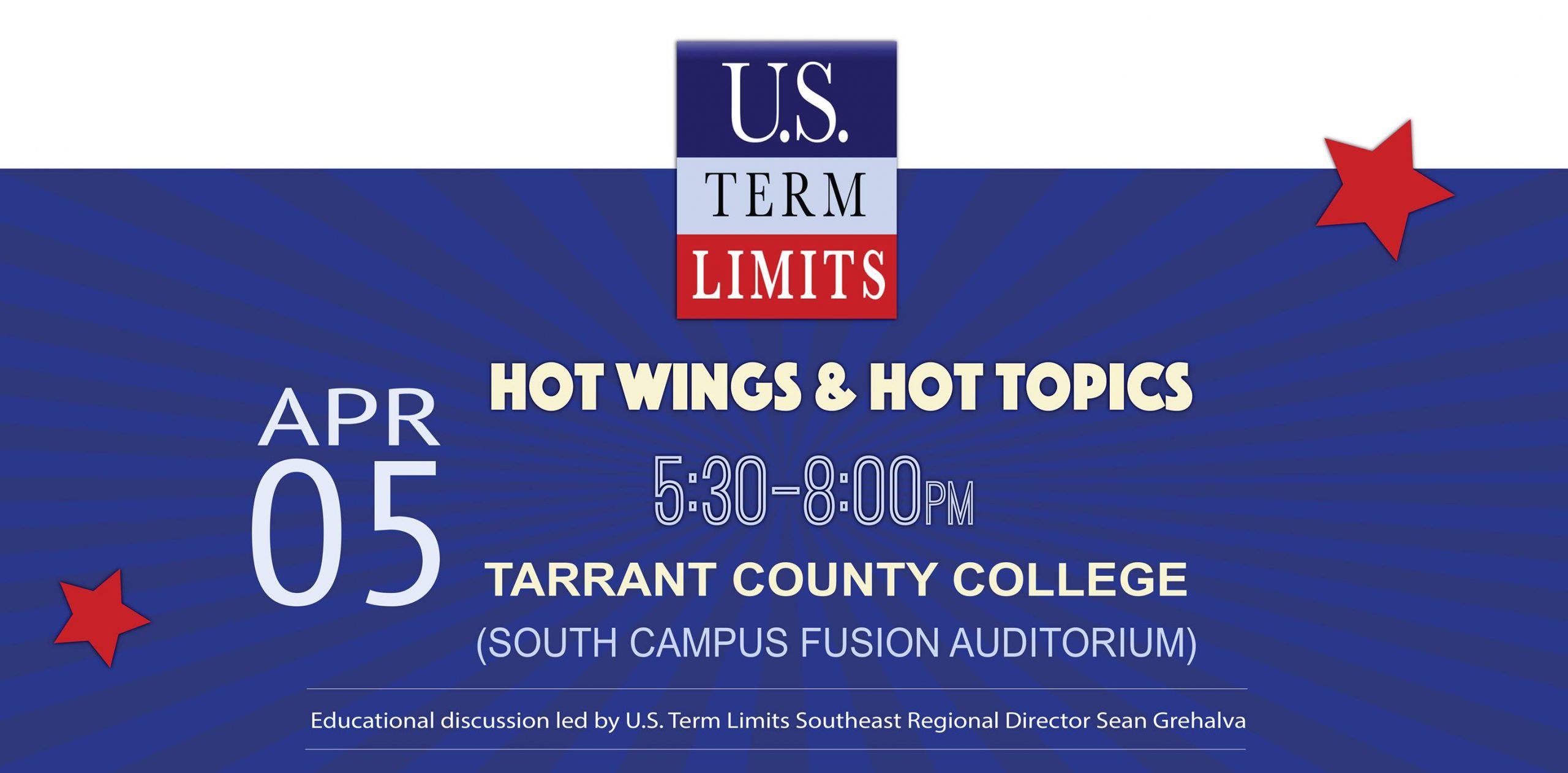 Term Limits Discussion at Texas Tarrant County College April 5 5:30pm