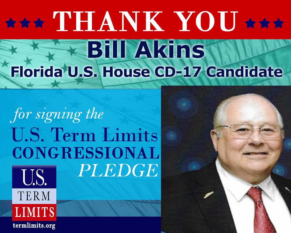 Bill Akins signs congressional term limits pledge