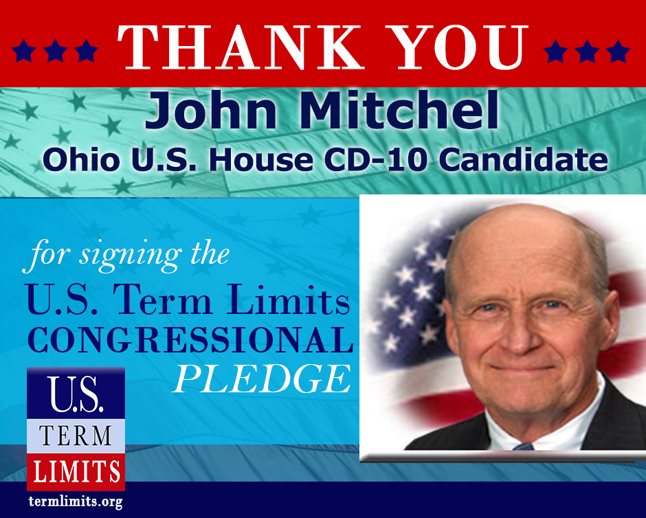 John Mitchel signs the term limits pledge