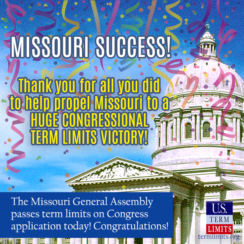 Missouri General Assembly Passes Term Limits on Congress Resolution U