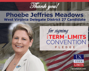 Phoebe Meadows of WV signs term limits pledge