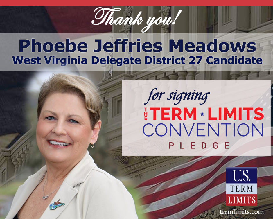 Phoebe Meadows of WV signs term limits pledge