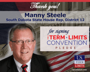 Sd state house rep12 MannySteele signs term limits pledge