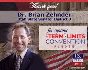 Utsenate 8 Sen Brian Zehnder signs term limits pledge
