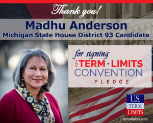 MadhuAnderson signs term limits pledge Michigan
