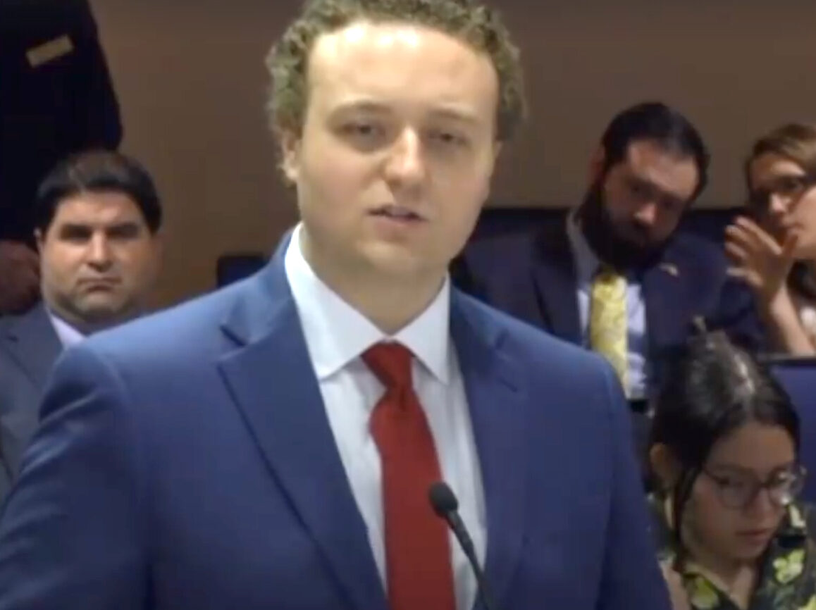 Nicolas Tomboulides addresses Florida Legislative Committee on term limits for school board