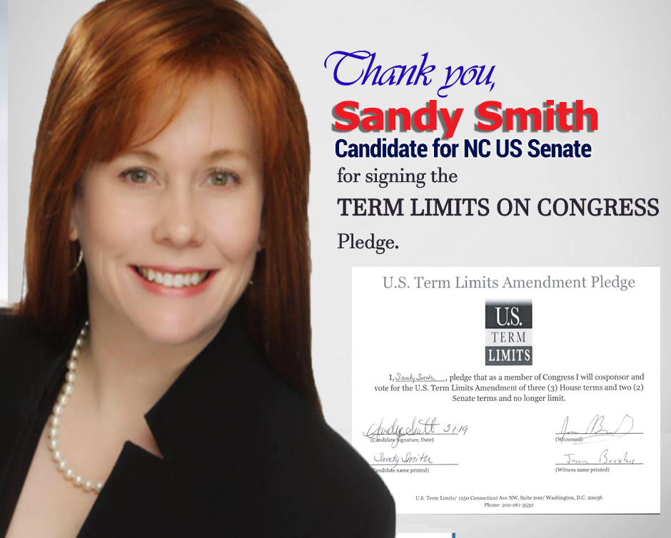 Sandy Smith signs term limts on congress pledge