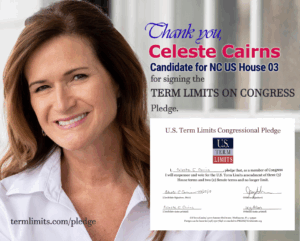 Celeste cairns NC cd3 signs term limits pledge