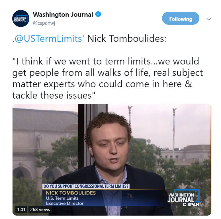 Nick Tombouldes on Term Limits on the Washington Journal