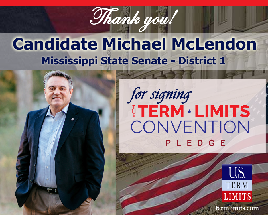 Michael McLendon signs term limits pledge