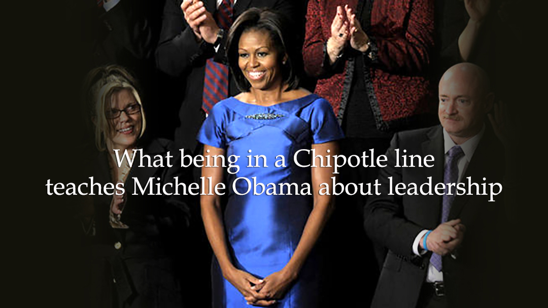 Michelle Obama Chipotle Line teaches leadership