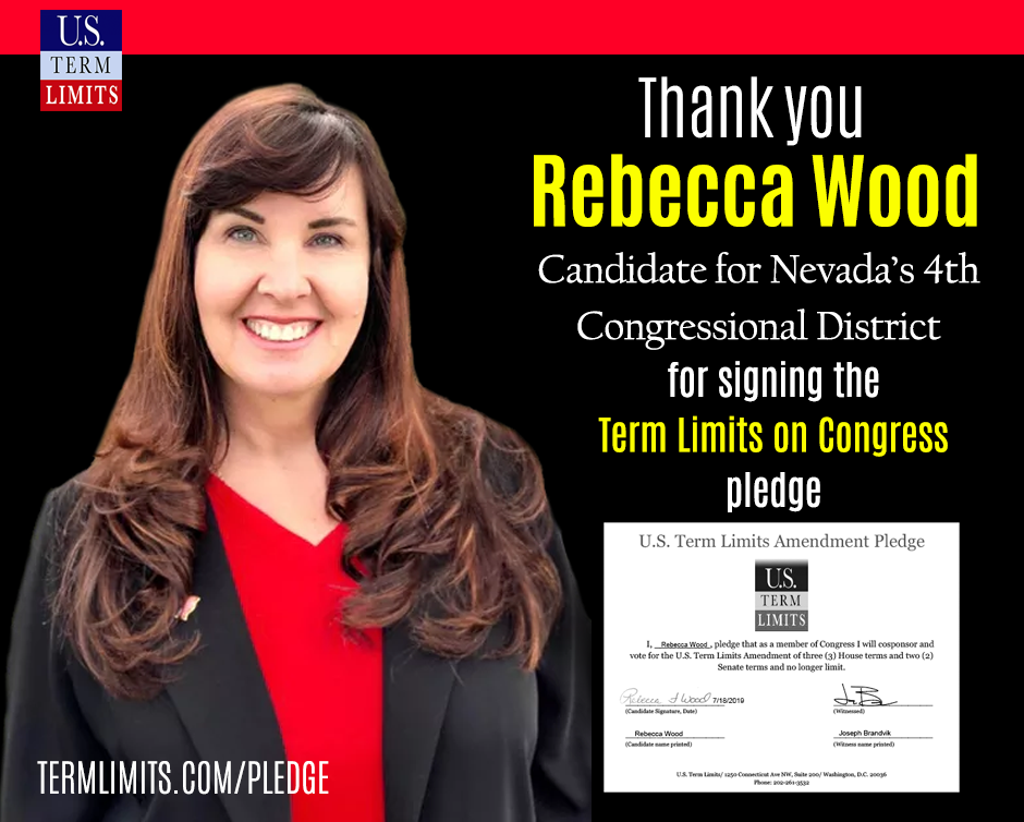 Rebecca WOod NV CD4 Signs Term Limits on Congress Pledge