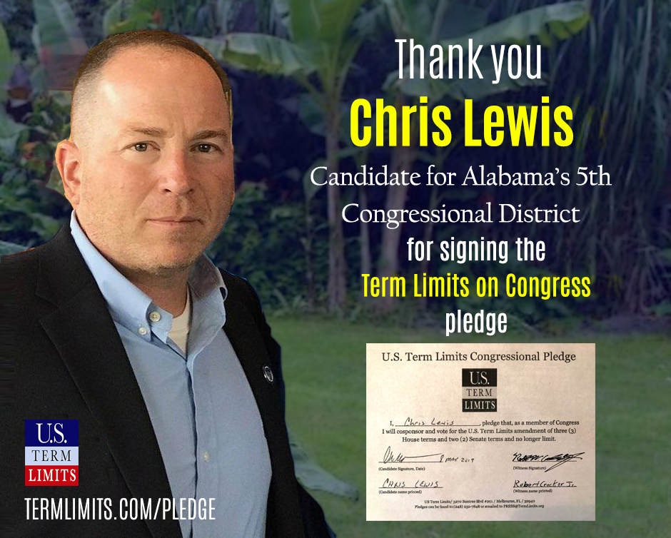 Chris Lewis AL CD 5 pledges to support term limits on Congress