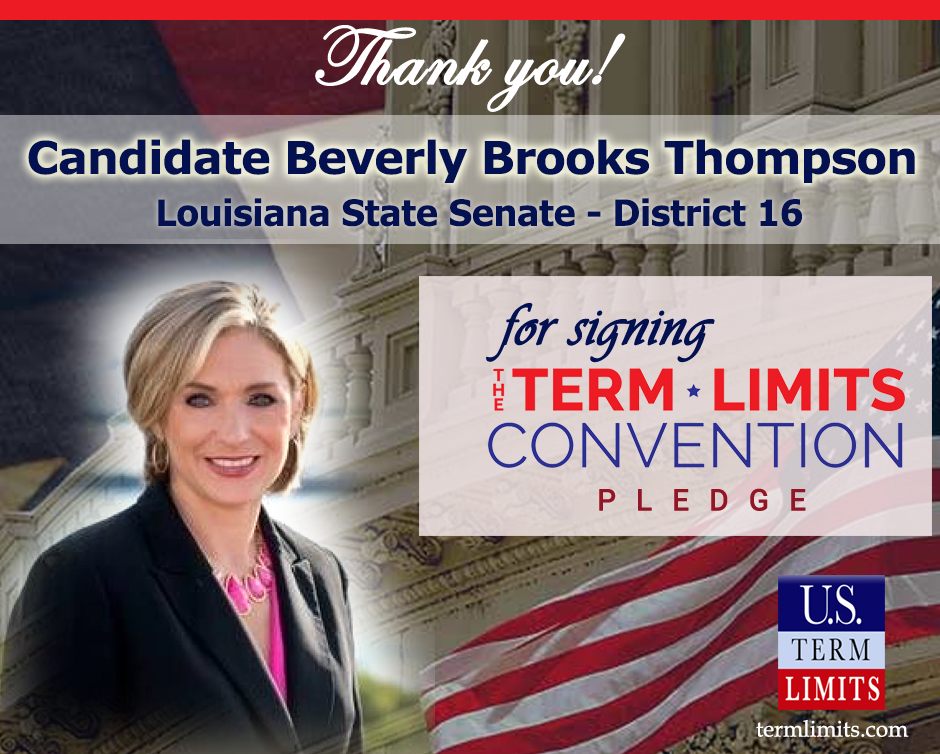 Beverly Brooks Thompson Pledges To Support Congressional Term Limits Us Term Limits 6575