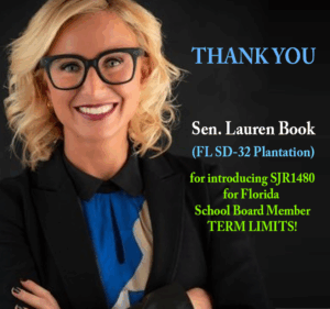 Sen Book files School Board Term Limits resolution