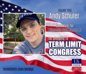 Andy Schuler signs term limits on Congress pledge