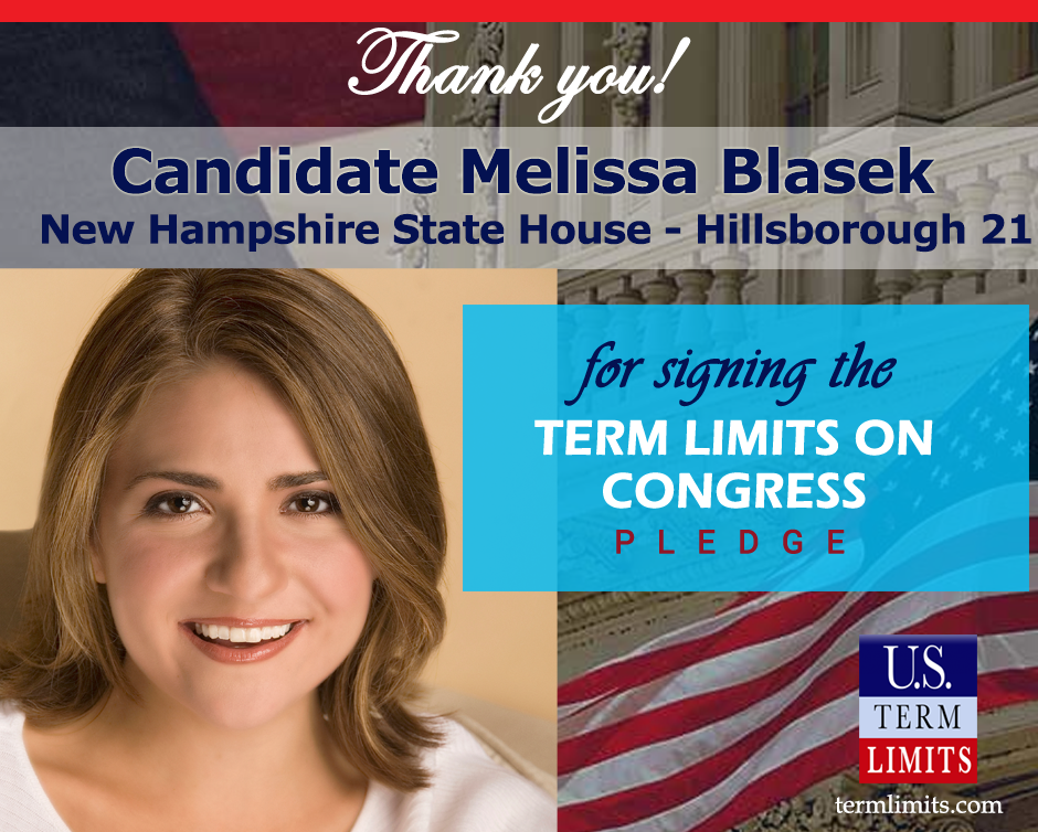 Melissa Blasek NH Hillsborough 21 Supports Term Limits on Congress