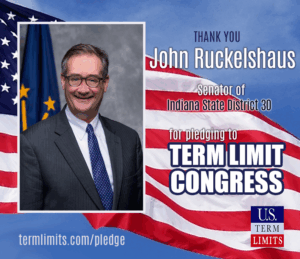 INS030Ruckelshaus-John signs term limits on Congress pledge