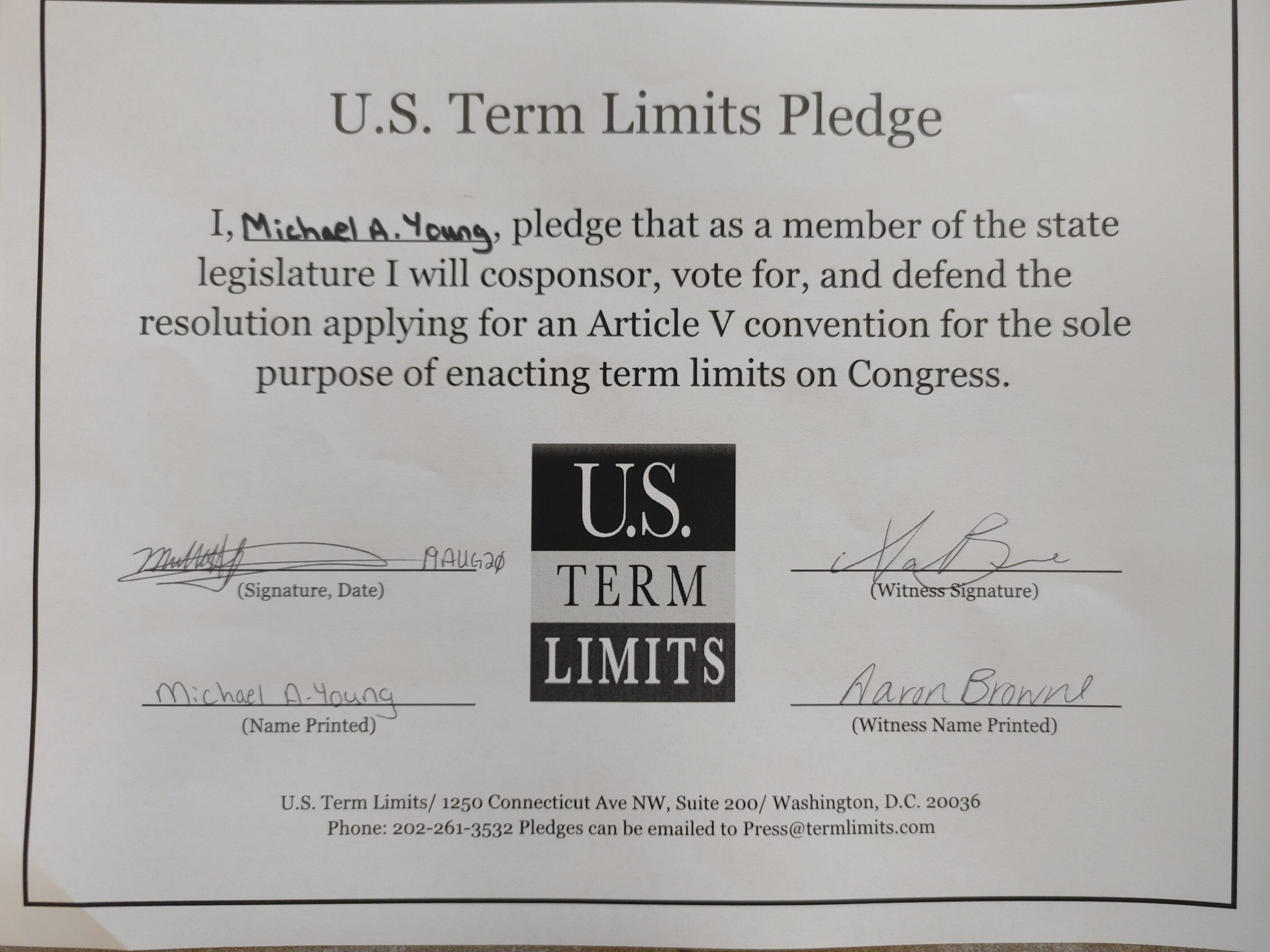 Strong Support In Wv Hd 15 For Congressional Term Limits U S Term Limits