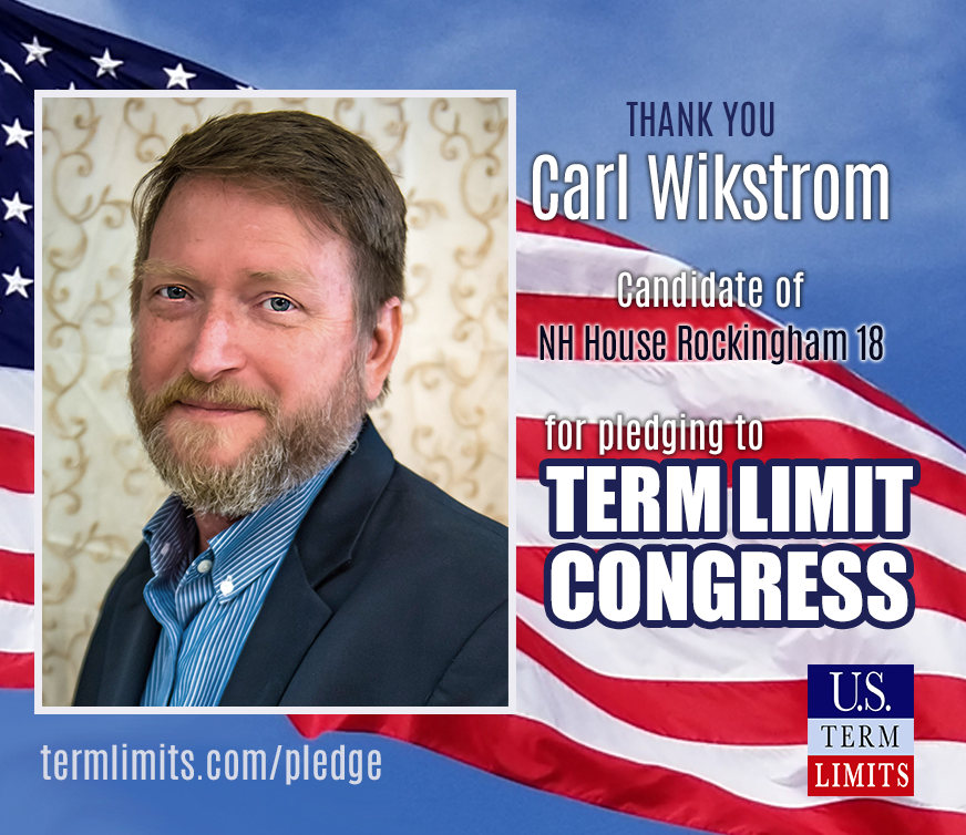 NHH018WikstromCarl Carl Wikstrom NH House District 18 signs term limits pledge