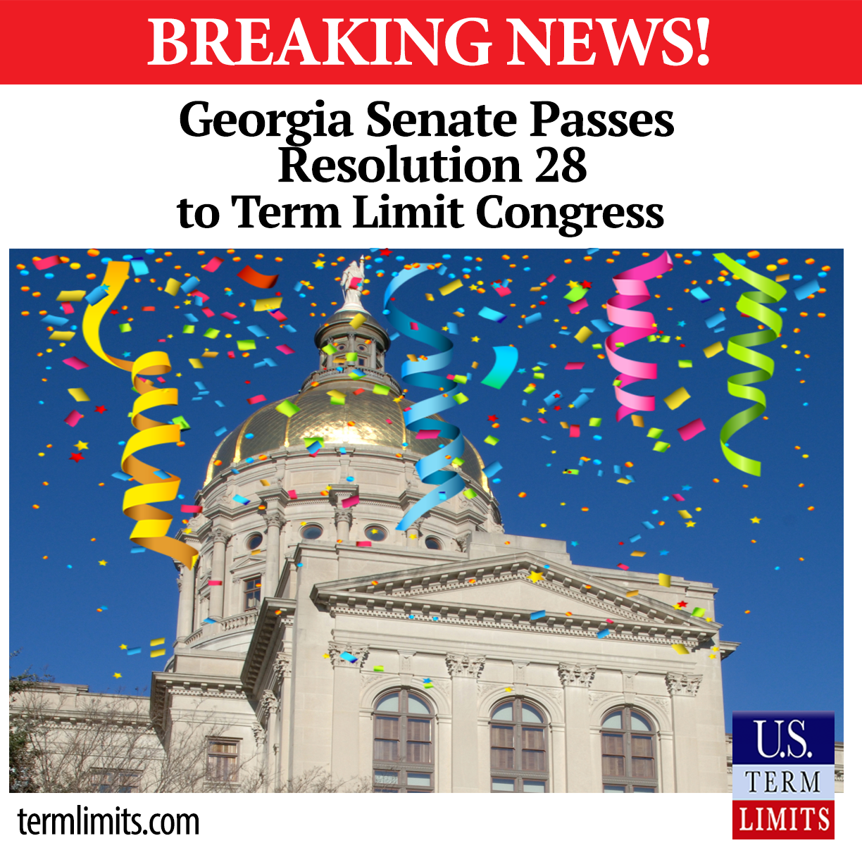 Georgia Senate Passes Res to term limit Congress