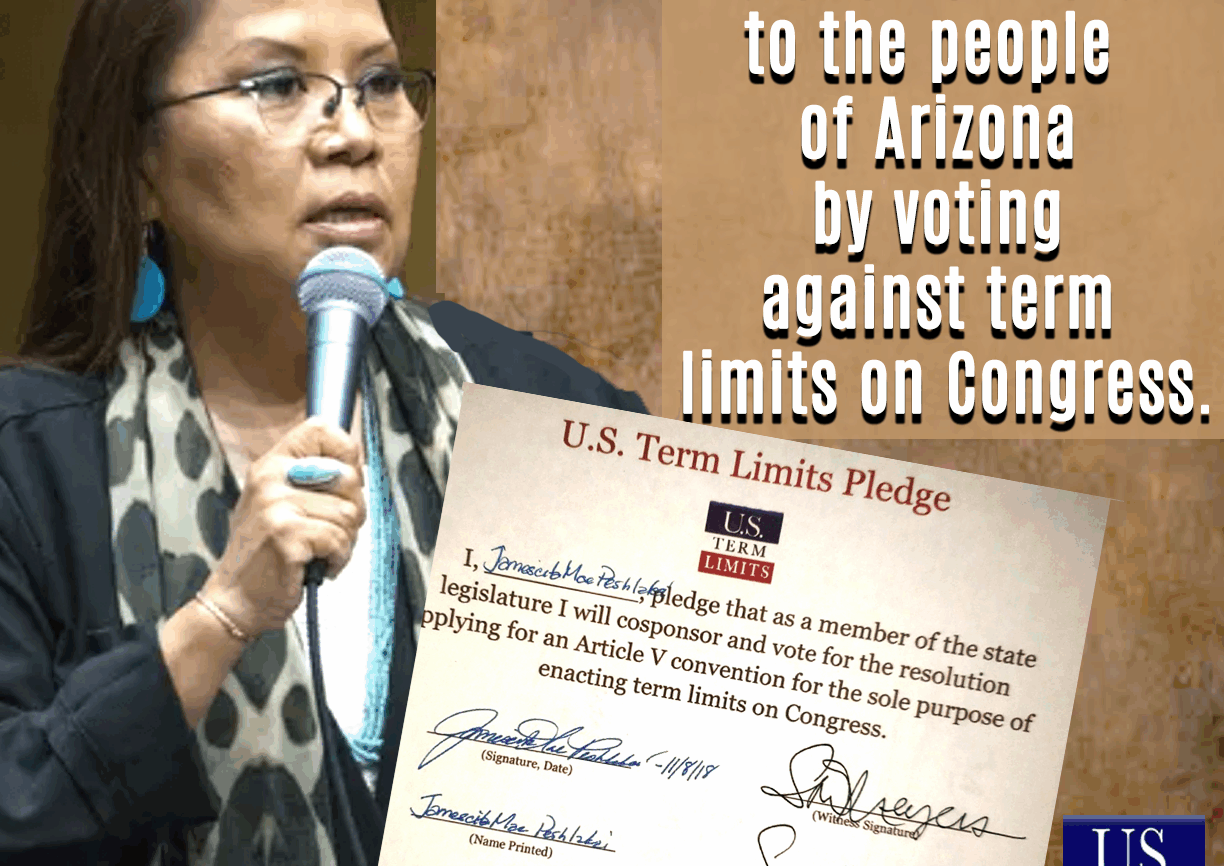 Sen.Peshlakai arizona broke her promise to support term limits on Congress