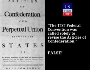 The 1787 Federal Convention was not called to soley revise the articles of confederation