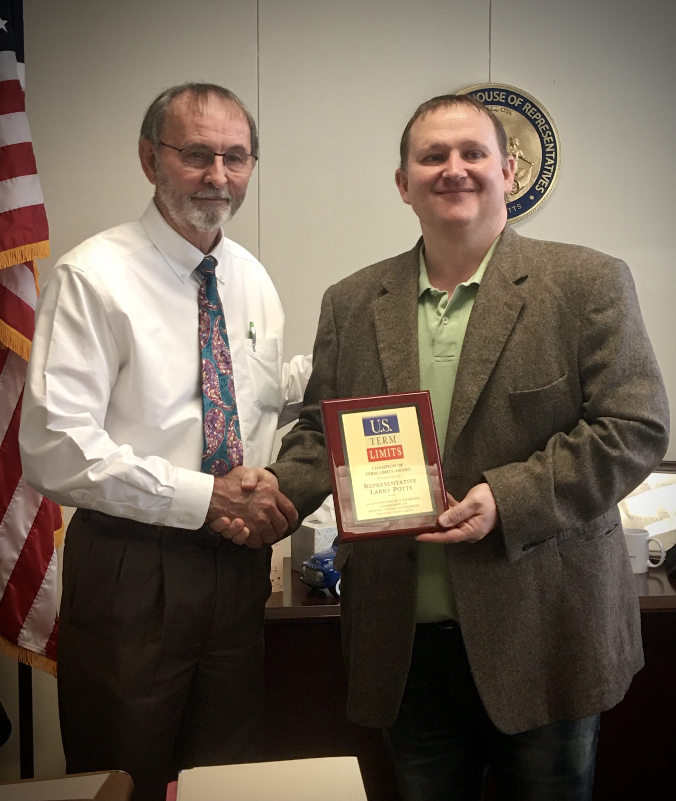 North Carolina State Rep. Larry Potts Honored for Term Limits Support ...