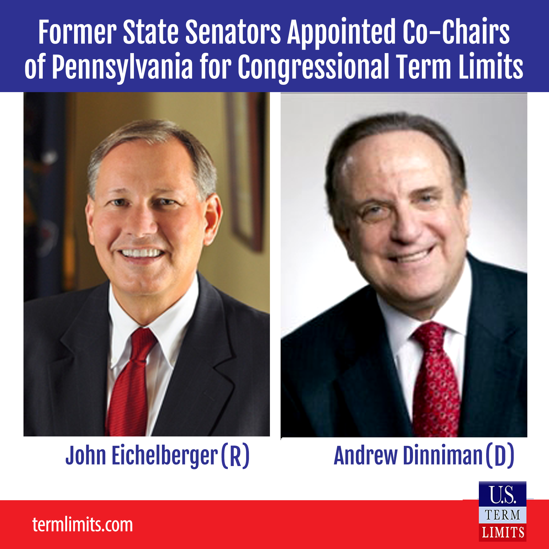 Former State Senators Andrew Dinniman and John Eichelberger Tapped as