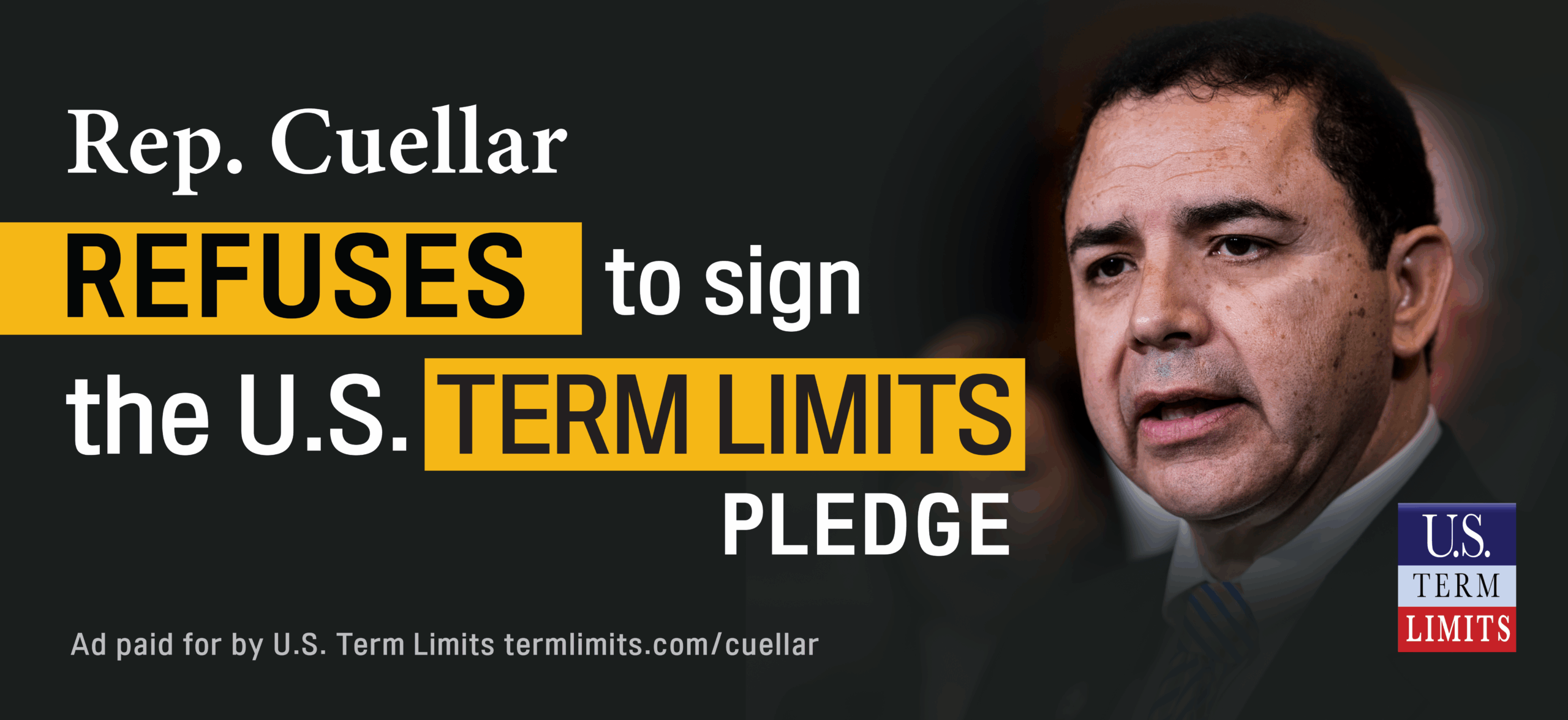 Cuellar refuses to sign the Term Limits on Congress pledge