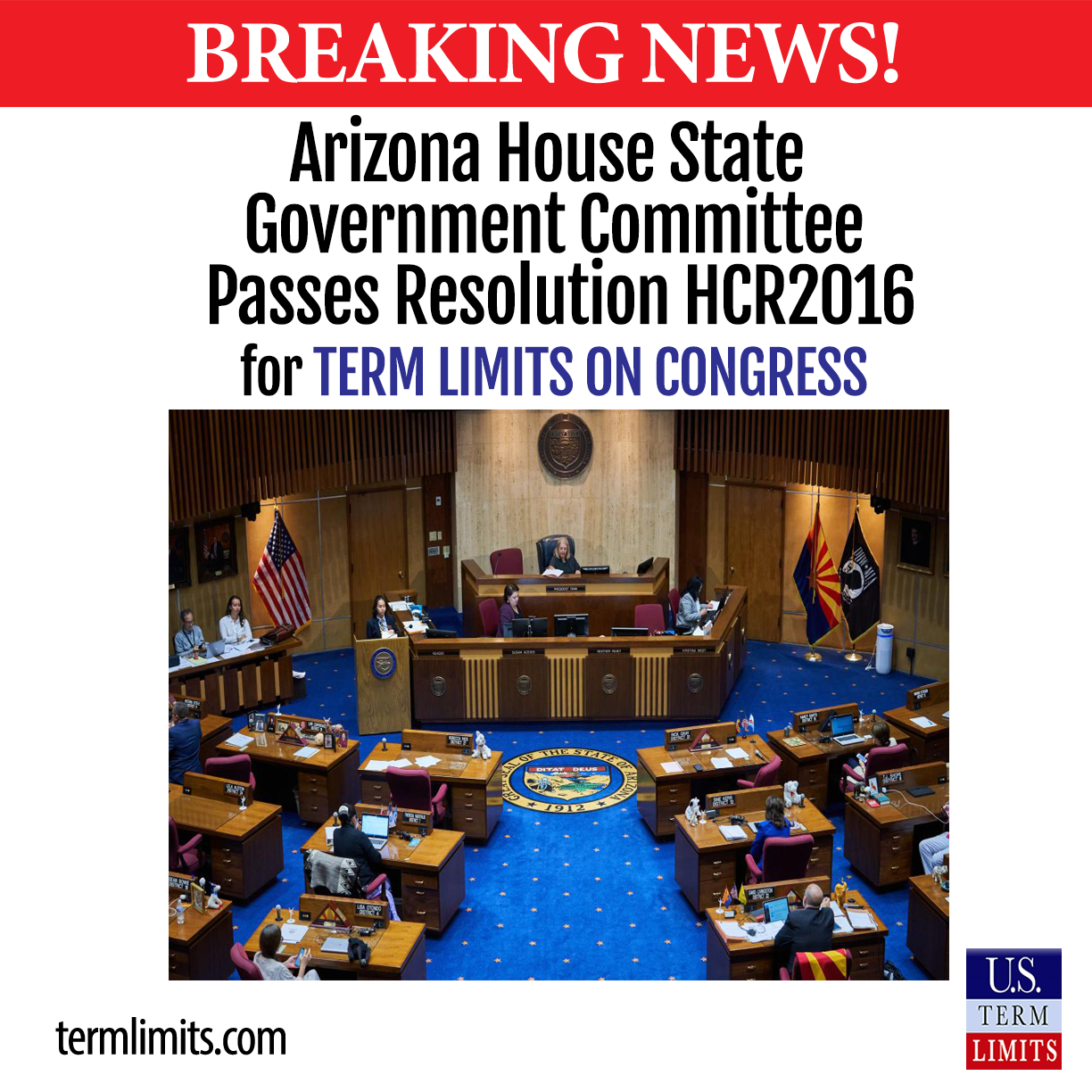 Arizona House State Government committee passes resolution to term limit Congress