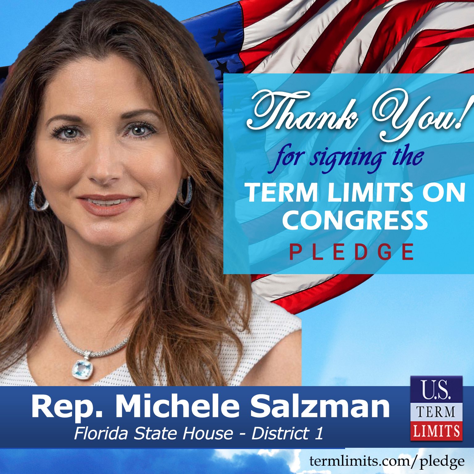 Rep. Michelle Salzman Pledges to Support Congressional Term Limits