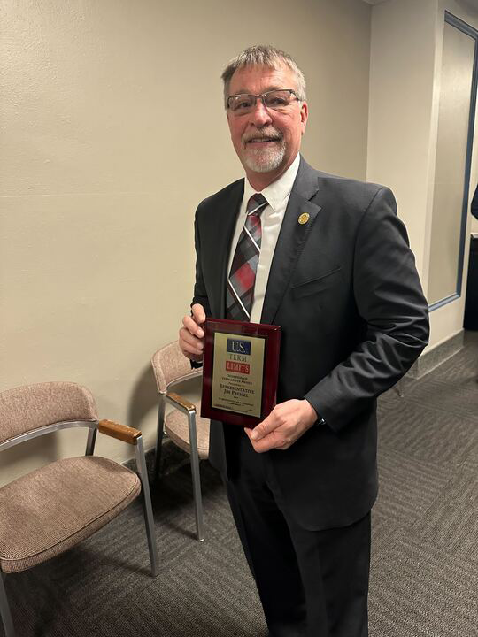 Rep. Jim Pressel Receives Plaque for Signing U.S. Term Limits Pledge ...