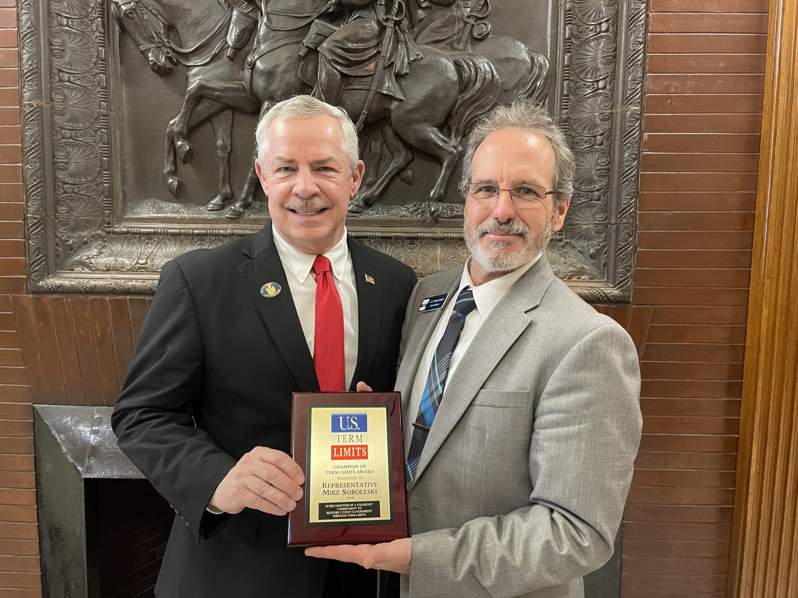 Rep Mike Soboleski Receives Plaque For Signing Us Term Limits Pledge Us Term Limits