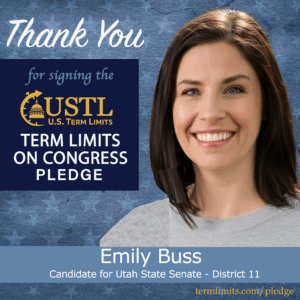 Emily Buss Utah signs term limits pledge