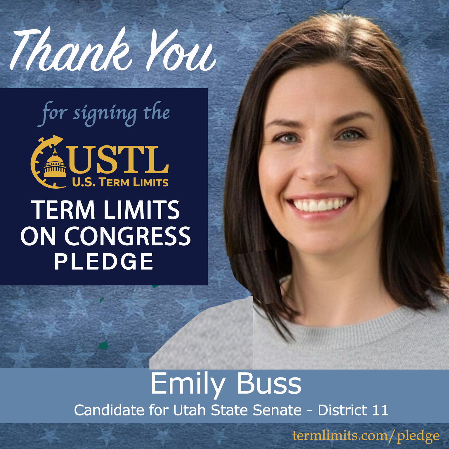 Emily Buss Utah signs term limits pledge