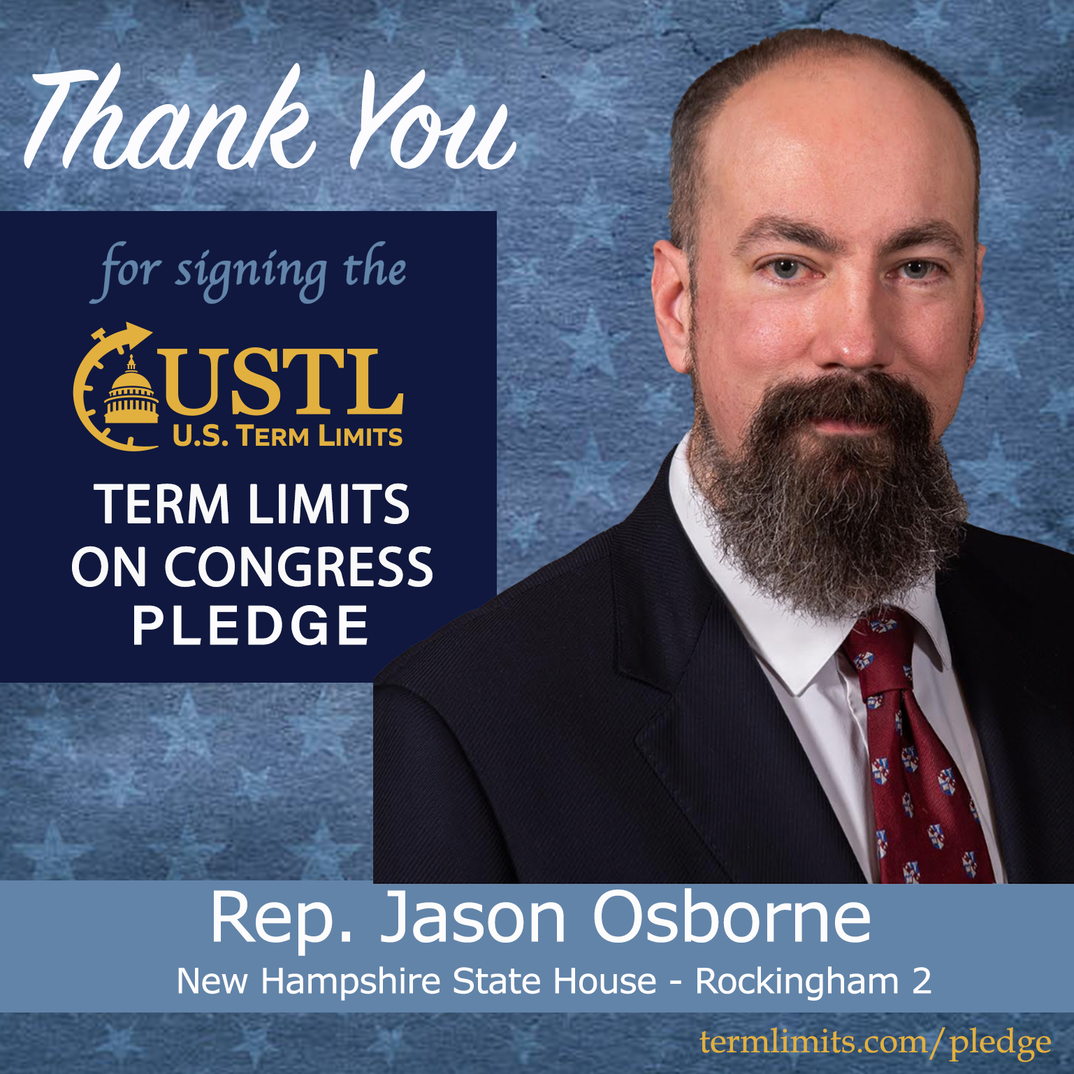 Jason Osborne of New Hampshire signs term limits pledge