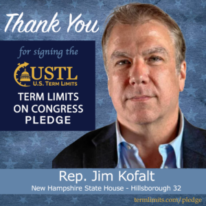Rep. Jim Kofalt of New Hampshire signs the congressional term limits pledge