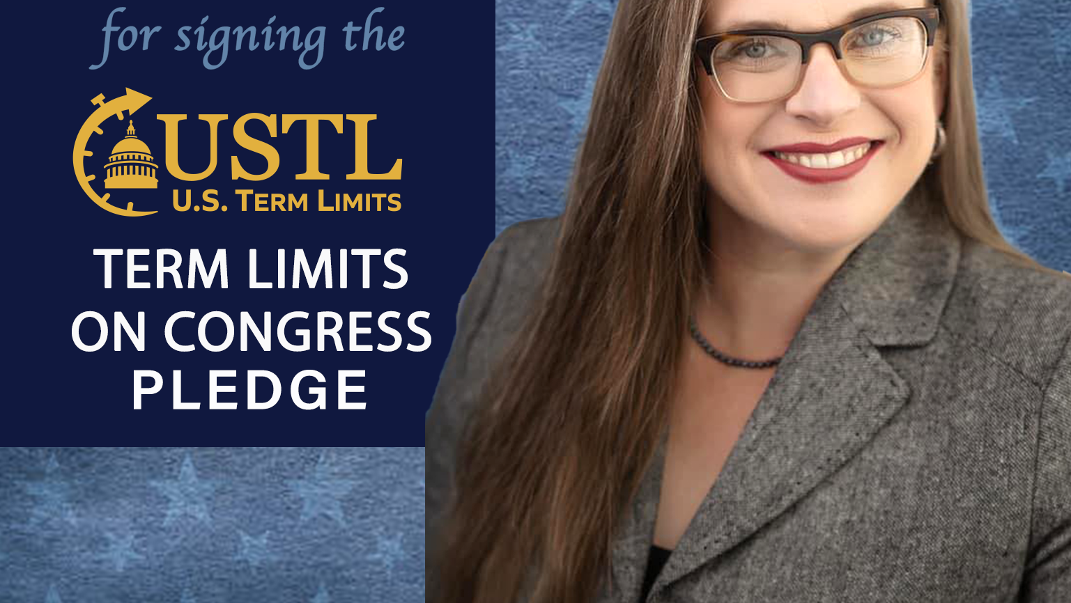 Senator Liz Larson of South dakota signs term limits pledge