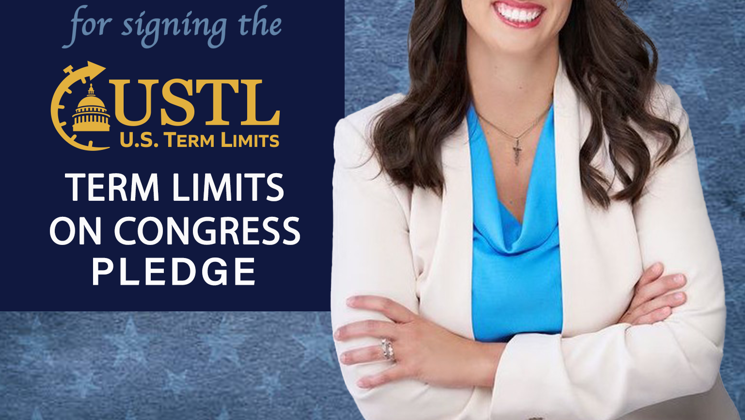 Stephany Bauer of Texas signs the term limits pledge