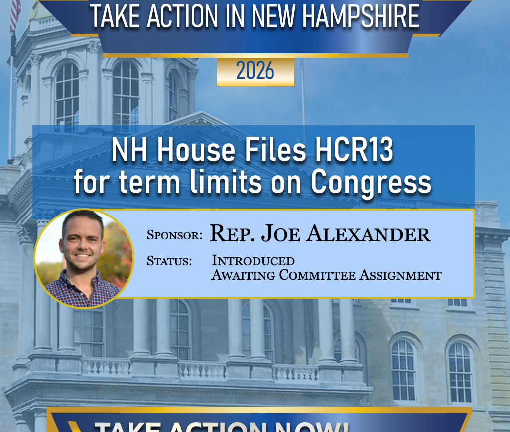Joe Alexander files hcr13 in new hampshire for term limits on congress